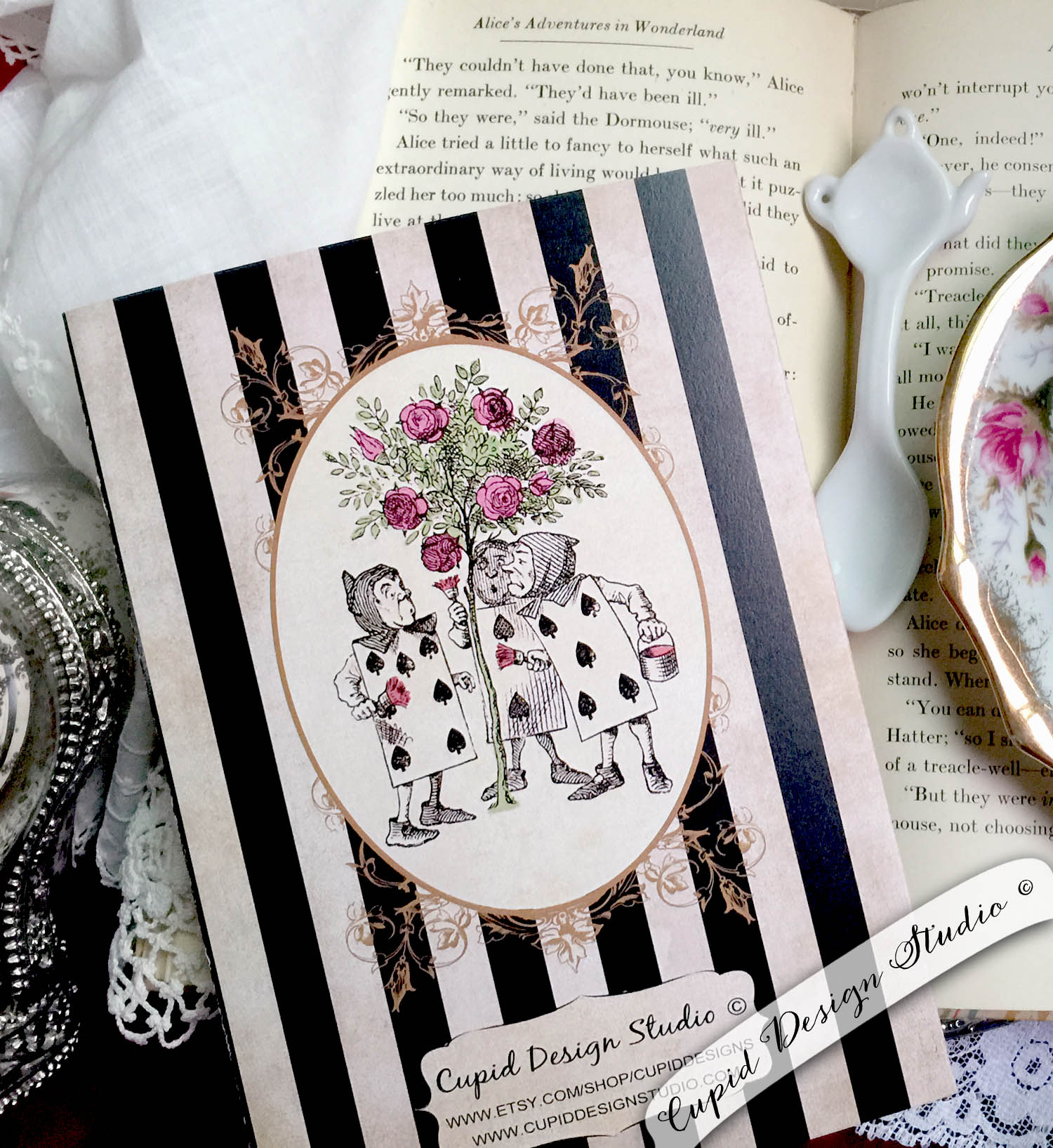 Vintage Alice in Wonderland Invitations for a Mad Hatters Tea